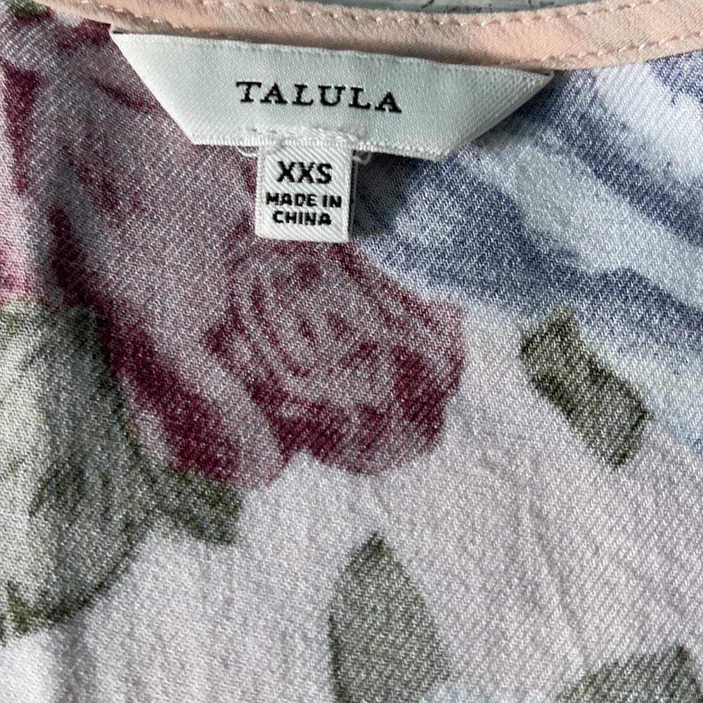 Aritzia Talula Blush Pink Floral Dress US XXS - Picture 5 of 6
